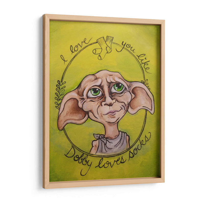 Te amo como Dobby ama las calcetas | Cuadro decorativo de Canvas Lab