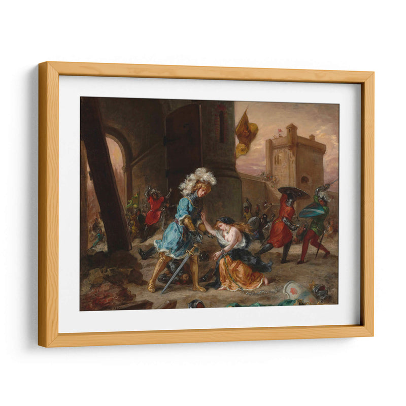 Amadís de Gaula salva a la princesa Olga - Eugène Delacroix | Cuadro decorativo de Canvas Lab