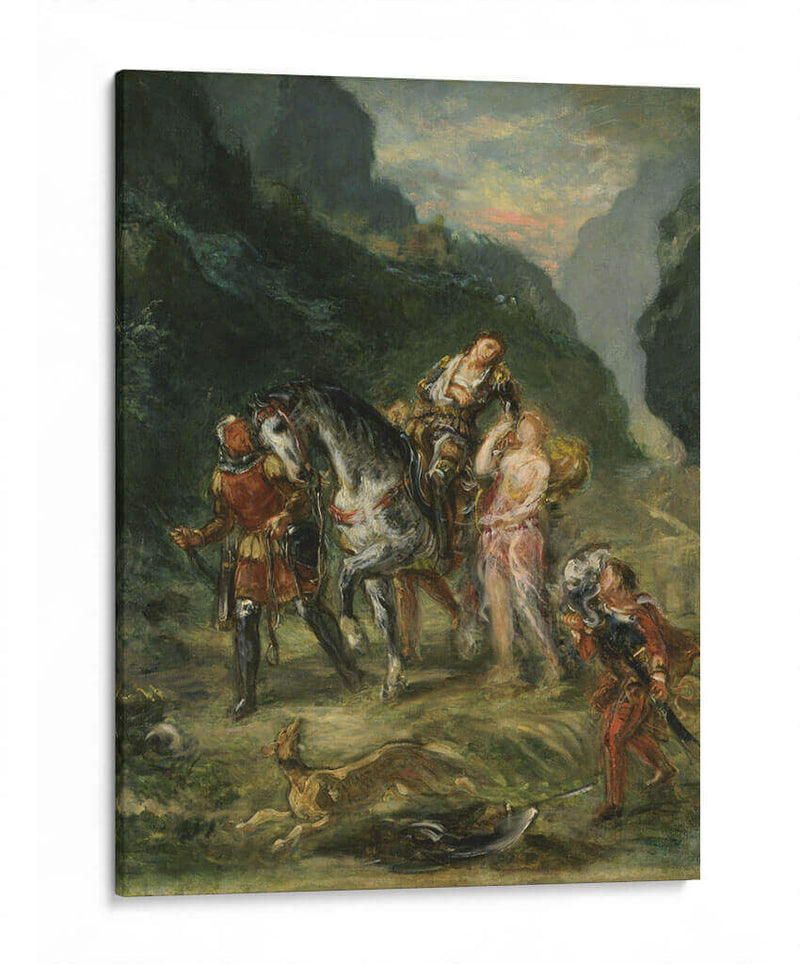 Angélica y Medoro herido - Eugène Delacroix | Cuadro decorativo de Canvas Lab