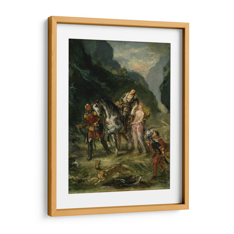 Angélica y Medoro herido - Eugène Delacroix | Cuadro decorativo de Canvas Lab