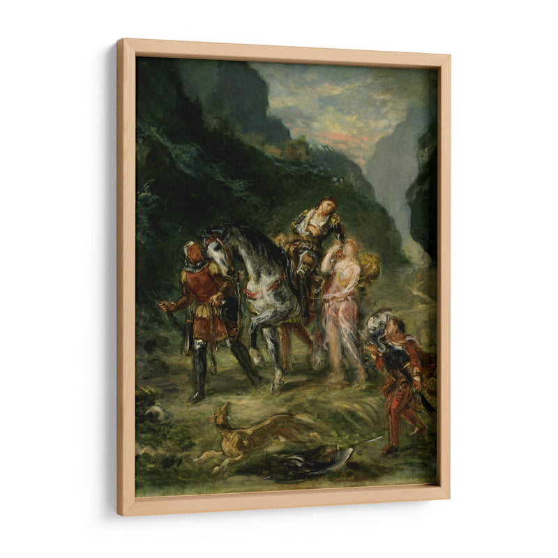 Angélica y Medoro herido - Eugène Delacroix | Cuadro decorativo de Canvas Lab