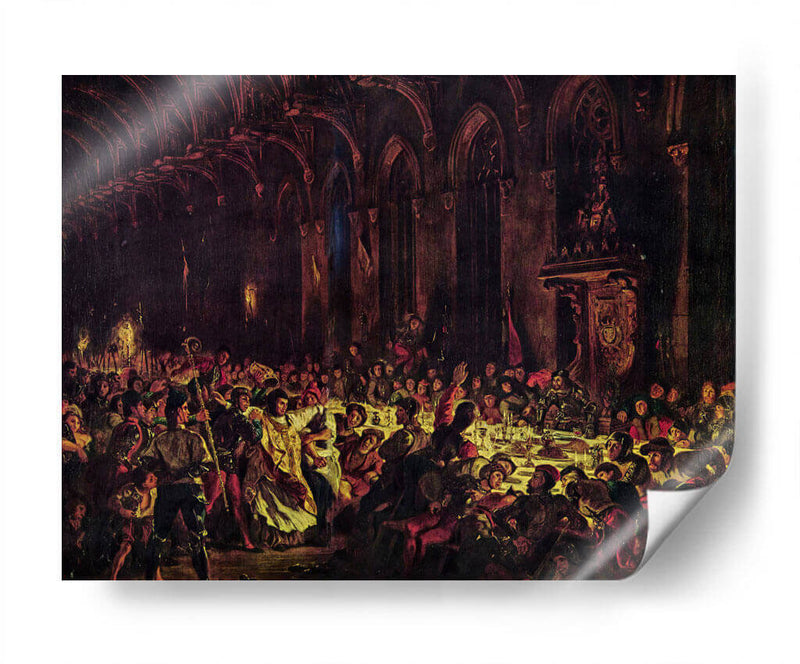 Asesinato del obispo de Lieja - Eugène Delacroix | Cuadro decorativo de Canvas Lab