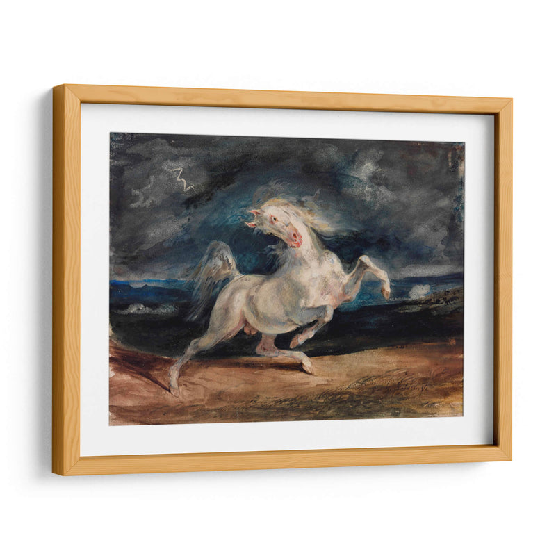 Caballo asustado por una tormenta - Eugène Delacroix | Cuadro decorativo de Canvas Lab