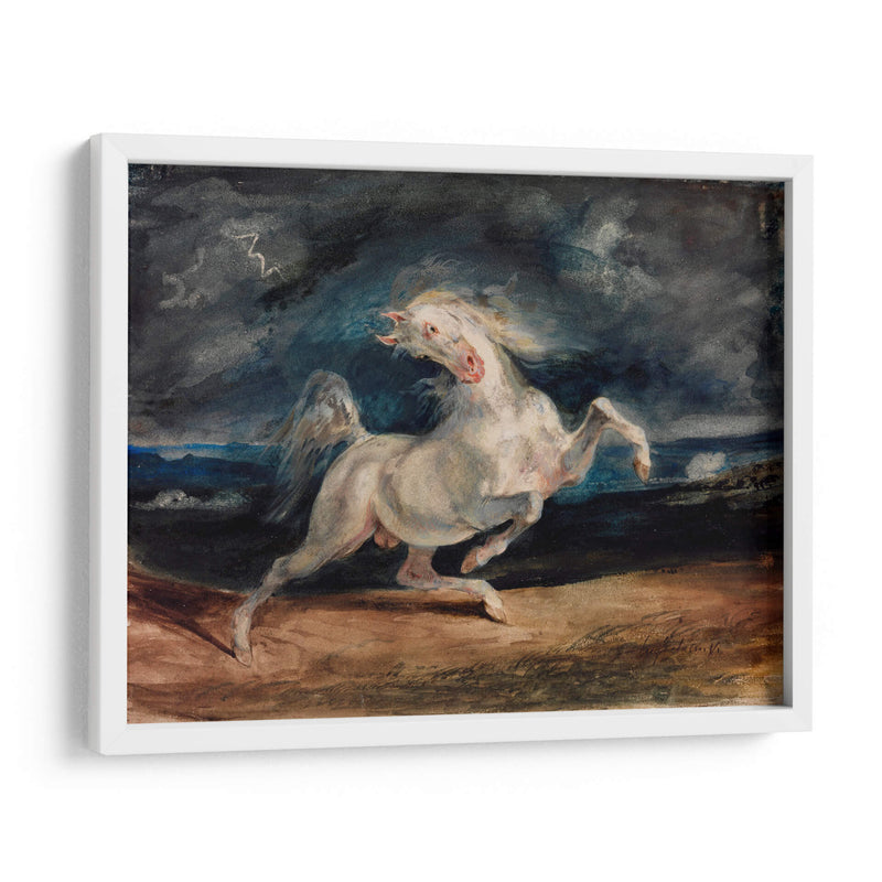 Caballo asustado por una tormenta - Eugène Delacroix | Cuadro decorativo de Canvas Lab