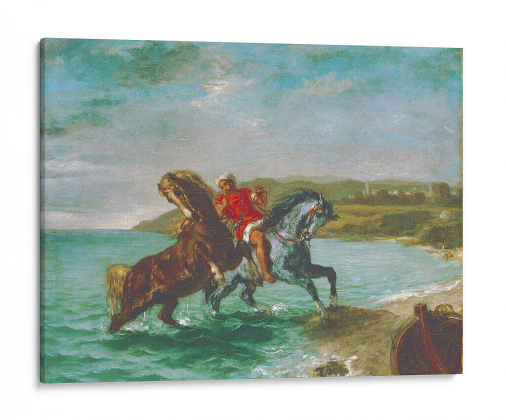 Caballos saliendo del mar - Eugène Delacroix | Cuadro decorativo de Canvas Lab