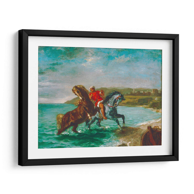 Caballos saliendo del mar - Eugène Delacroix | Cuadro decorativo de Canvas Lab