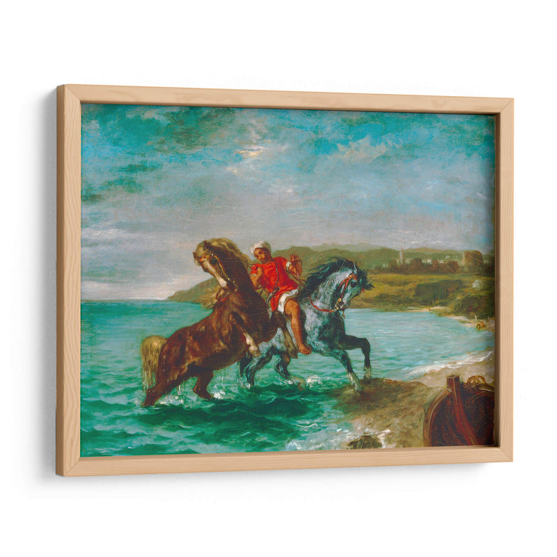 Caballos saliendo del mar - Eugène Delacroix | Cuadro decorativo de Canvas Lab