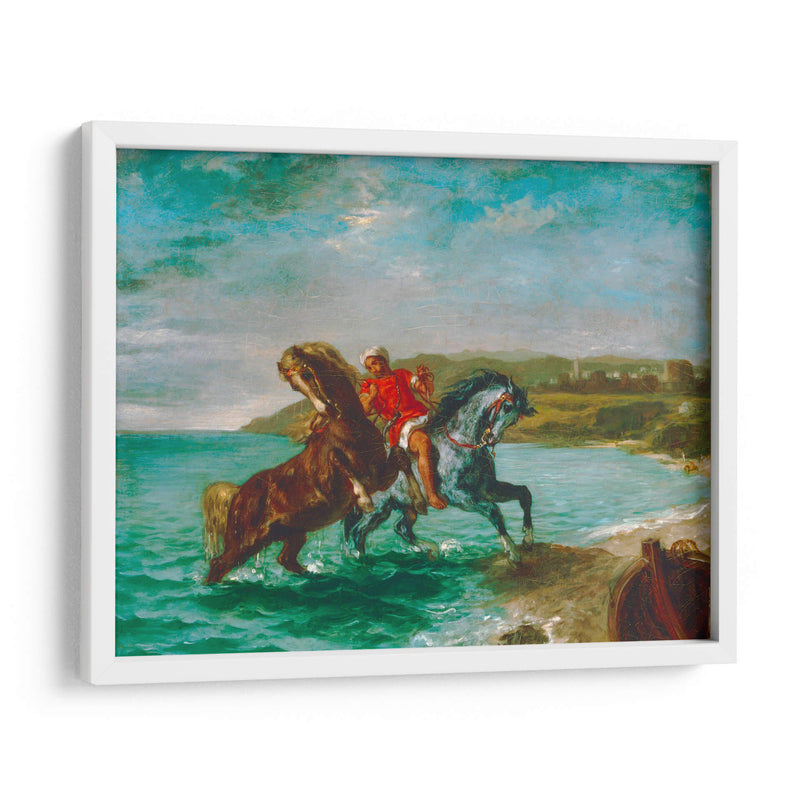 Caballos saliendo del mar - Eugène Delacroix | Cuadro decorativo de Canvas Lab