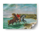 Caballos saliendo del mar - Eugène Delacroix | Cuadro decorativo de Canvas Lab