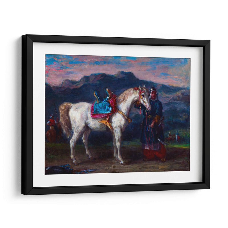 Circasiano con un caballo - Eugène Delacroix | Cuadro decorativo de Canvas Lab