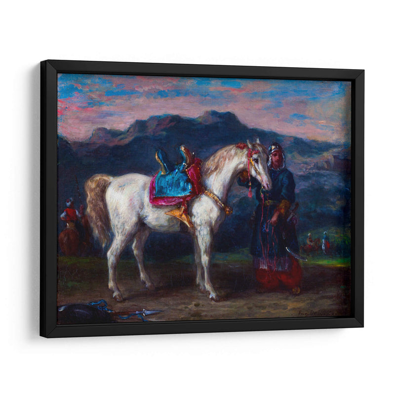 Circasiano con un caballo - Eugène Delacroix | Cuadro decorativo de Canvas Lab