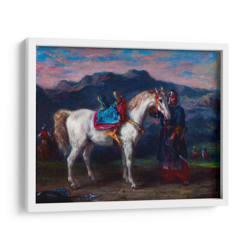 Circasiano con un caballo - Eugène Delacroix | Cuadro decorativo de Canvas Lab