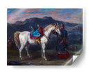 Circasiano con un caballo - Eugène Delacroix | Cuadro decorativo de Canvas Lab