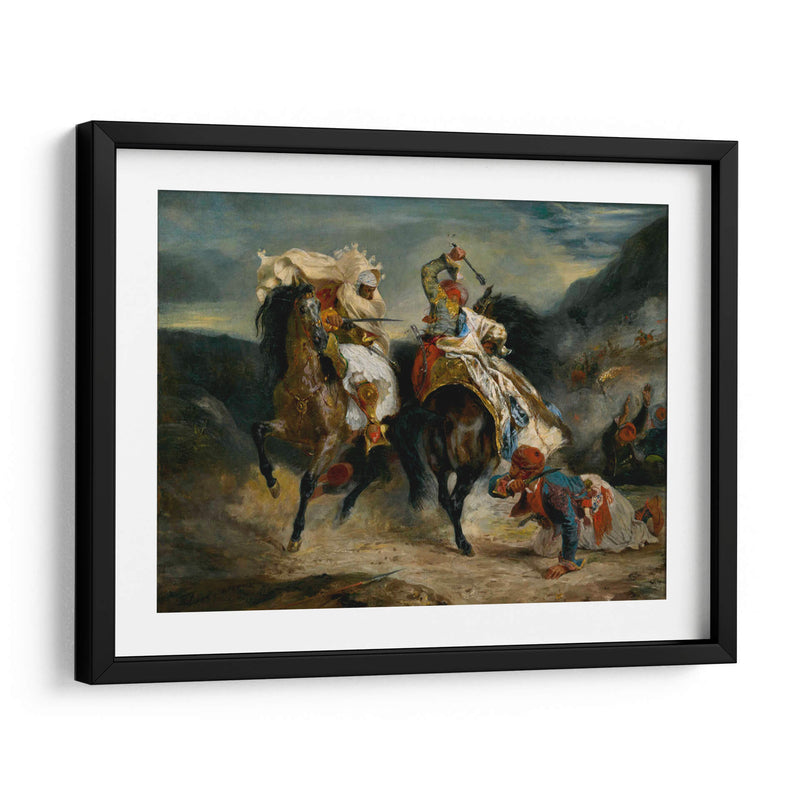 Combate entre Giaur y Hassan - Eugène Delacroix | Cuadro decorativo de Canvas Lab
