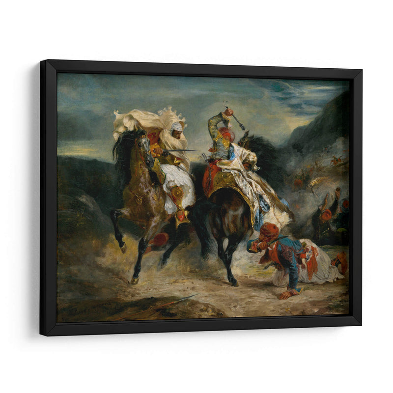 Combate entre Giaur y Hassan - Eugène Delacroix | Cuadro decorativo de Canvas Lab