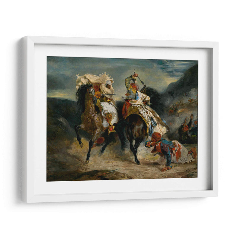Combate entre Giaur y Hassan - Eugène Delacroix | Cuadro decorativo de Canvas Lab