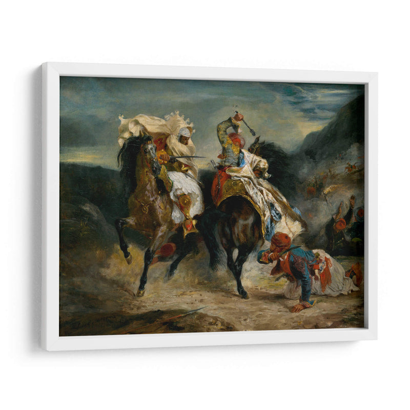 Combate entre Giaur y Hassan - Eugène Delacroix | Cuadro decorativo de Canvas Lab