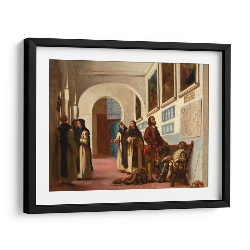 Cristobal Colón y su hijo en La Rábida - Eugène Delacroix | Cuadro decorativo de Canvas Lab