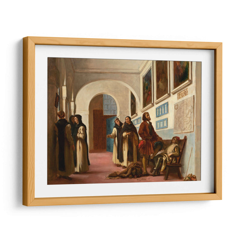 Cristobal Colón y su hijo en La Rábida - Eugène Delacroix | Cuadro decorativo de Canvas Lab