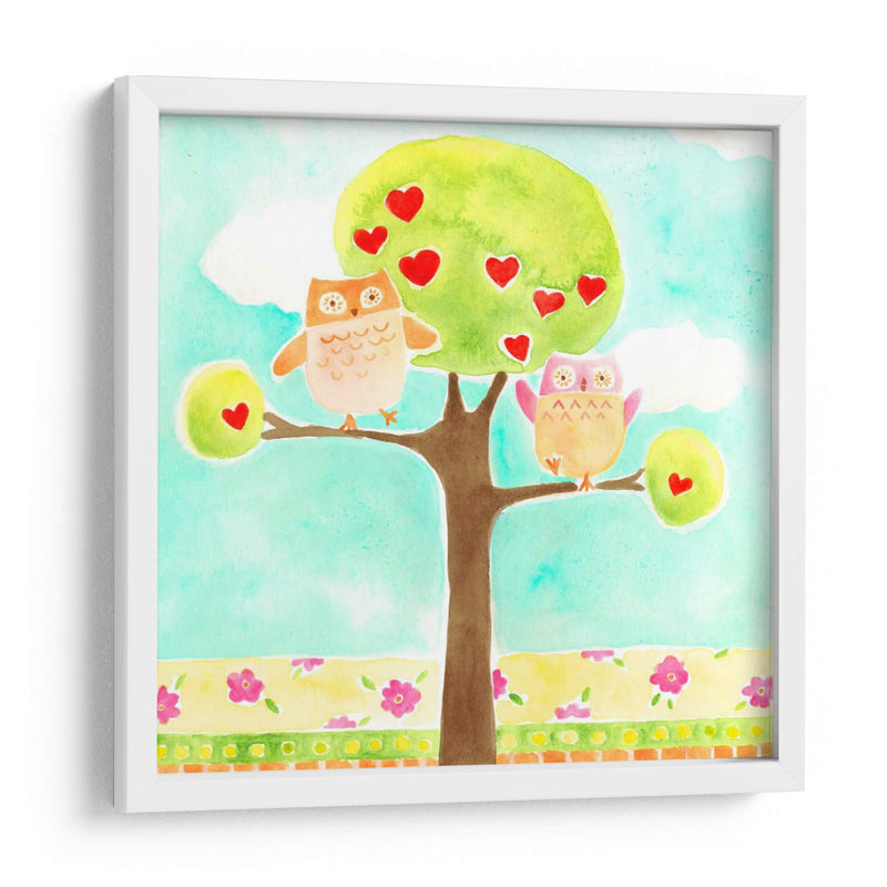 Hoots Y Corazones I - June Erica Vess | Cuadro decorativo de Canvas Lab