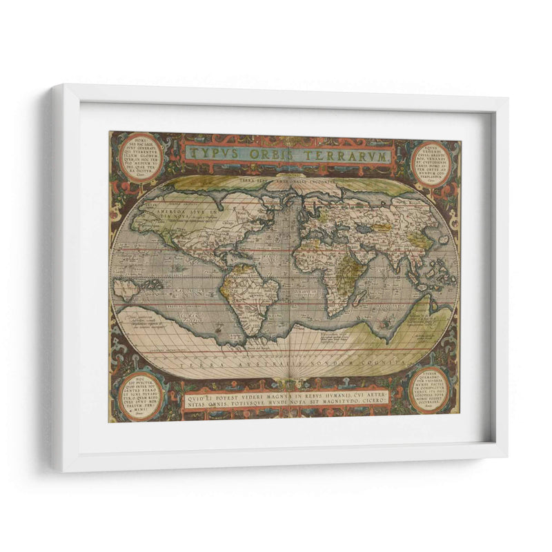 Mapa Del Mundo Antiguo 36X48 - Vision Studio | Cuadro decorativo de Canvas Lab