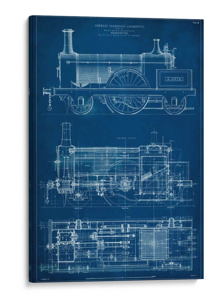 Plan De Locomotora I - Vision Studio | Cuadro decorativo de Canvas Lab