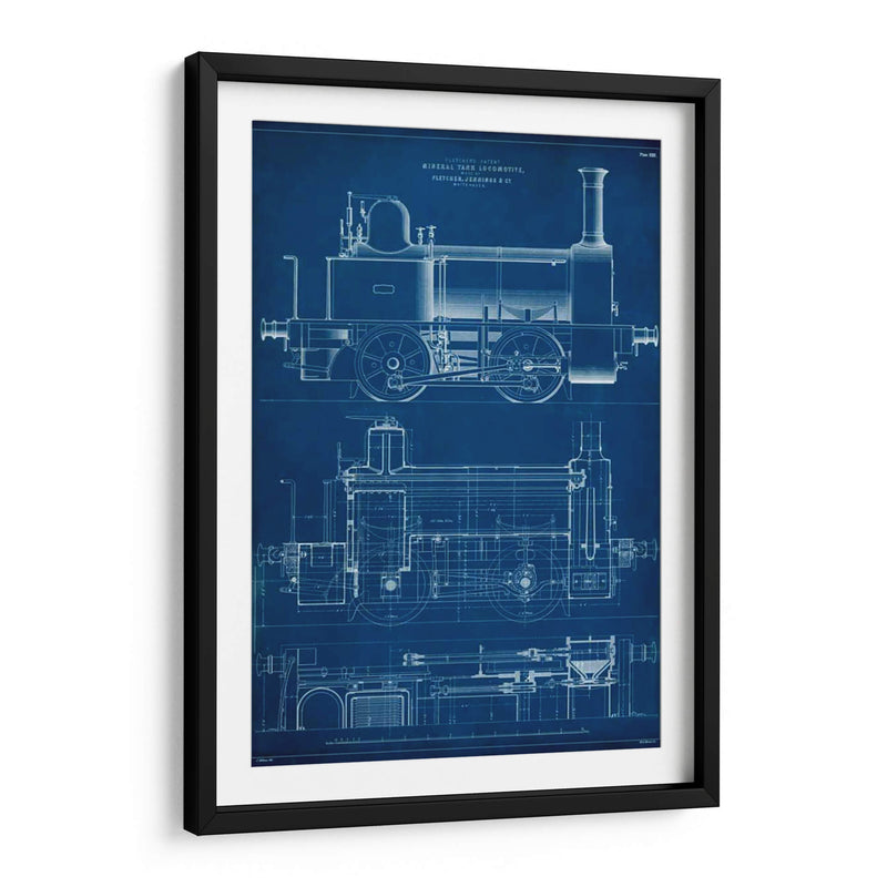 Locomotora Blueprint Ii - Vision Studio | Cuadro decorativo de Canvas Lab