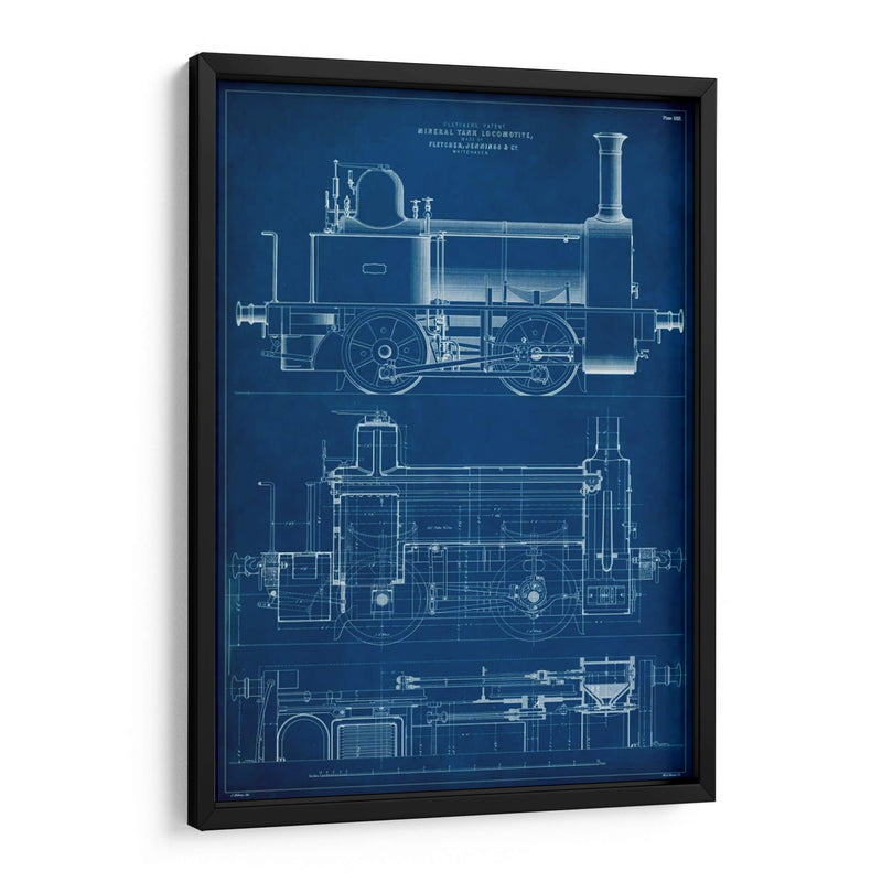 Locomotora Blueprint Ii - Vision Studio | Cuadro decorativo de Canvas Lab