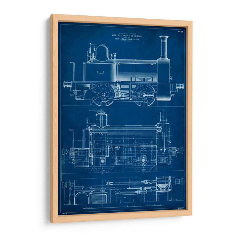 Locomotora Blueprint Ii - Vision Studio | Cuadro decorativo de Canvas Lab