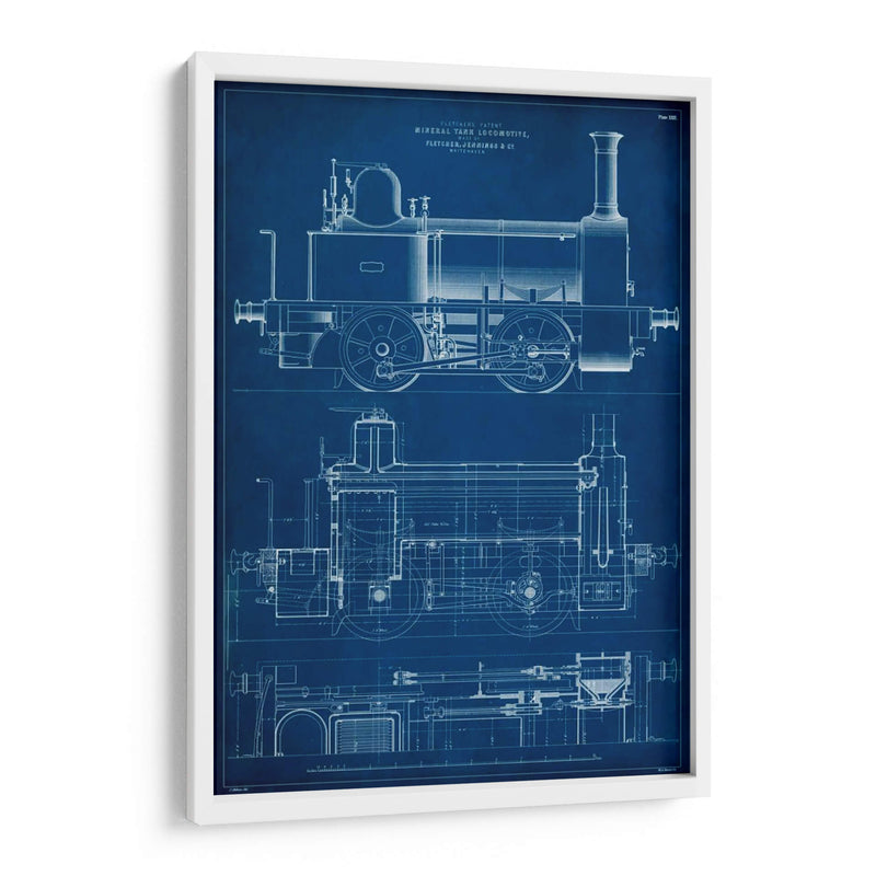 Locomotora Blueprint Ii - Vision Studio | Cuadro decorativo de Canvas Lab