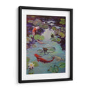 Koi Rojo Y Lirios - Chuck Larivey | Cuadro decorativo de Canvas Lab