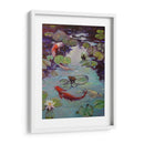 Koi Rojo Y Lirios - Chuck Larivey | Cuadro decorativo de Canvas Lab