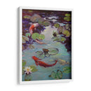 Koi Rojo Y Lirios - Chuck Larivey | Cuadro decorativo de Canvas Lab