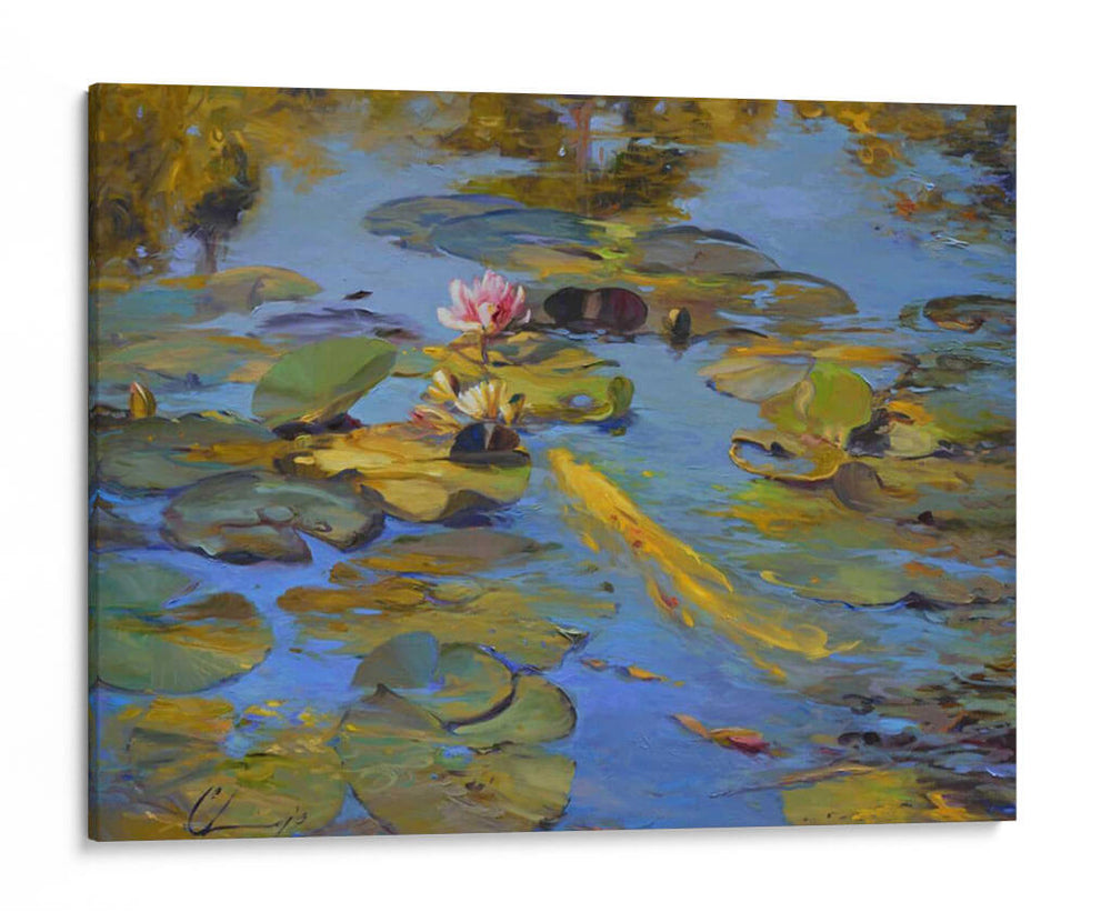 Koi Y Lirios Ii - Chuck Larivey | Cuadro decorativo de Canvas Lab