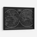Blueprint Del Mundo En Hemisferios. - Vision Studio | Cuadro decorativo de Canvas Lab