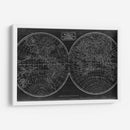 Blueprint Del Mundo En Hemisferios. - Vision Studio | Cuadro decorativo de Canvas Lab