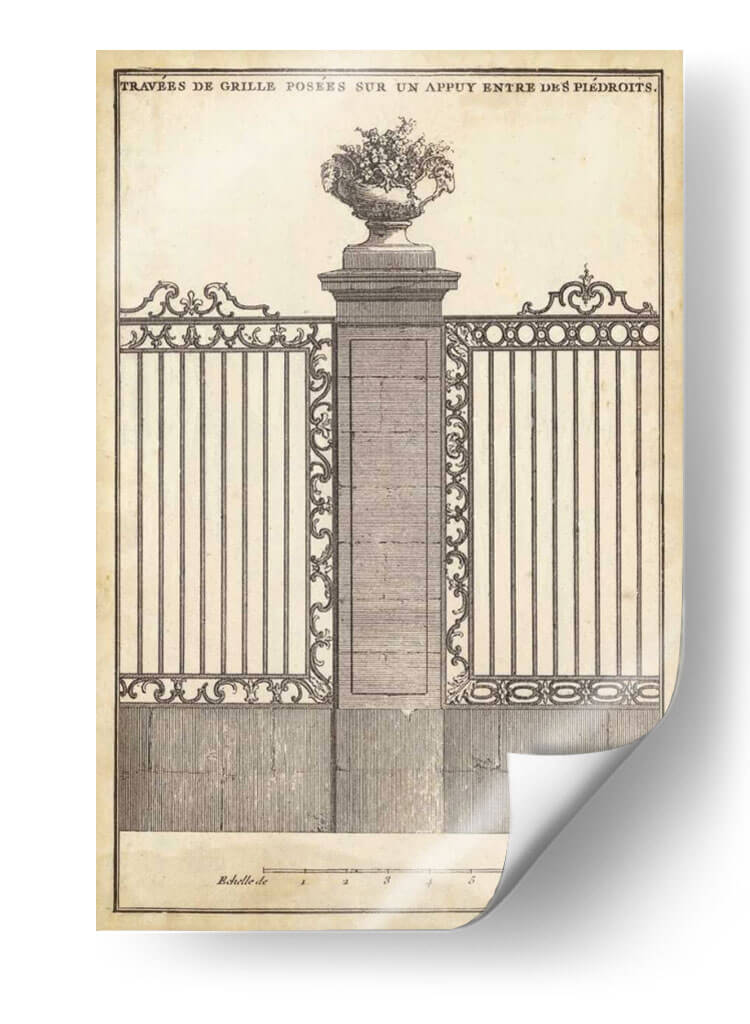 Antiguo Puerta Decorativa I - J.F. Blondel | Cuadro decorativo de Canvas Lab