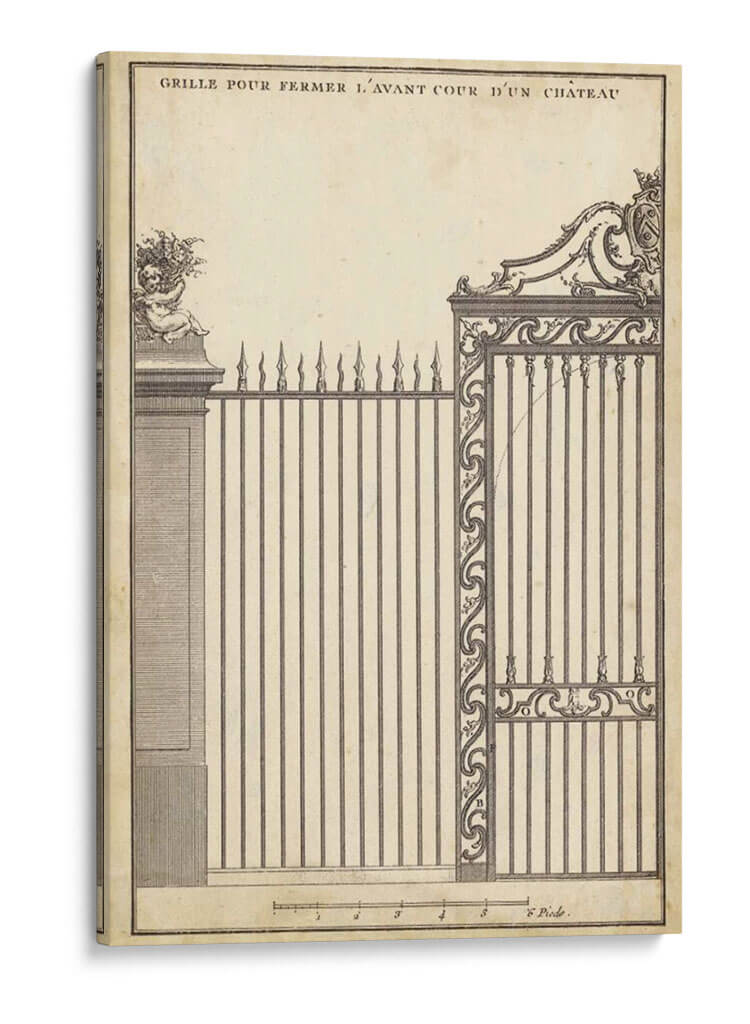 Antiguo Puerta Decorativa Ii - J.F. Blondel | Cuadro decorativo de Canvas Lab