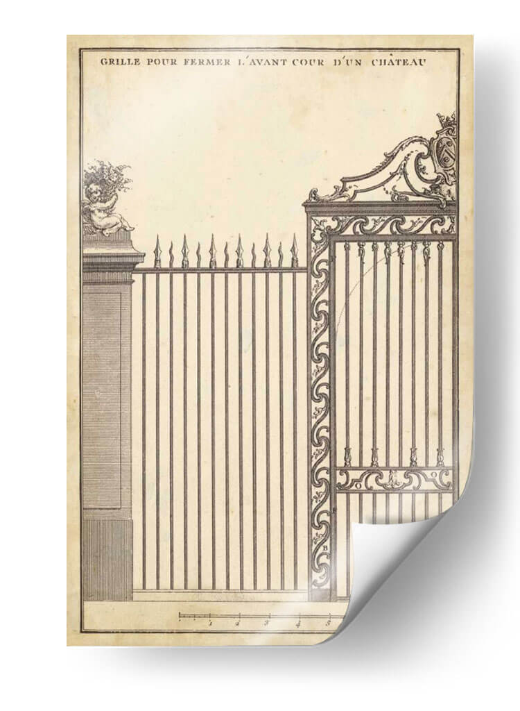 Antiguo Puerta Decorativa Ii - J.F. Blondel | Cuadro decorativo de Canvas Lab