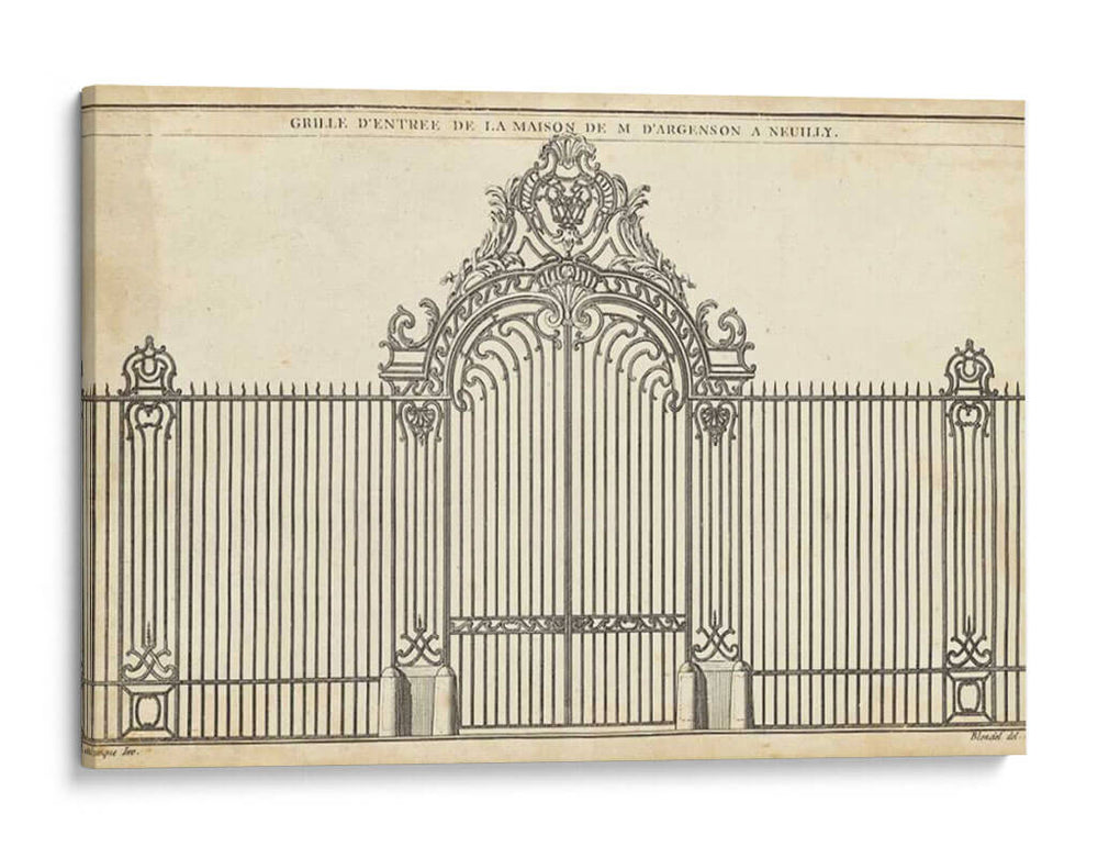 Antigua Puerta Decorativa Iii - J.F. Blondel | Cuadro decorativo de Canvas Lab