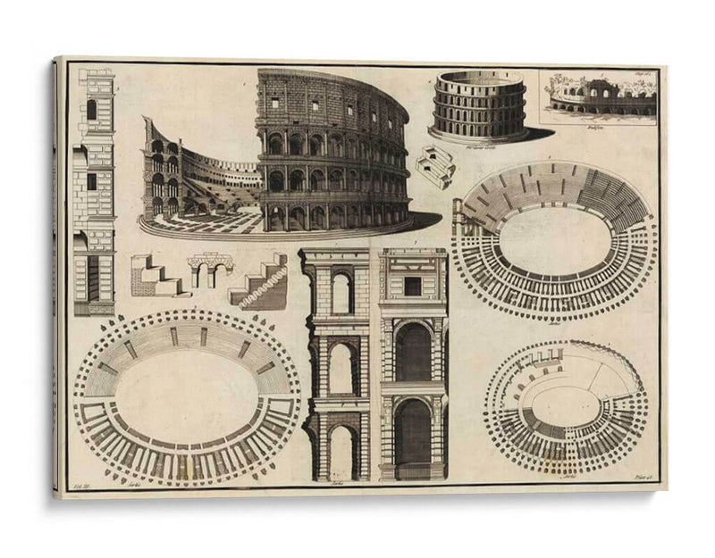 Diagrama Del Coliseo. | Cuadro decorativo de Canvas Lab