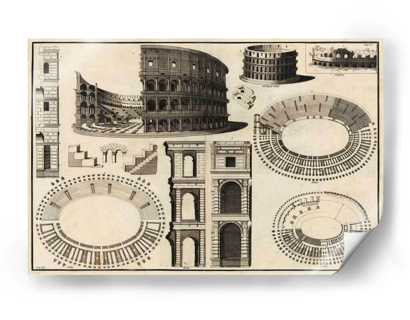 Diagrama Del Coliseo. | Cuadro decorativo de Canvas Lab