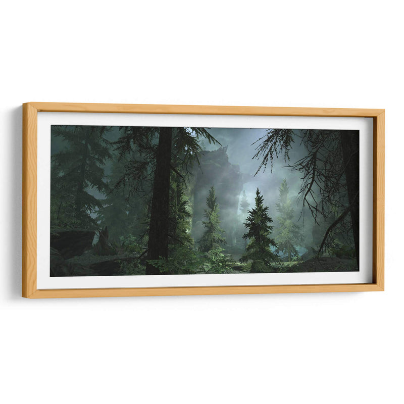 Bosque con niebla | Cuadro decorativo de Canvas Lab