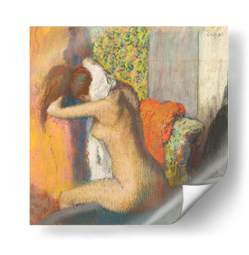 Mujer secándose después del baño - Edgar Degas | Cuadro decorativo de Canvas Lab