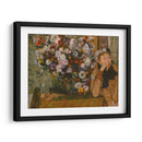 Mujer sentada con jarrón de flores - Edgar Degas | Cuadro decorativo de Canvas Lab