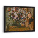 Mujer sentada con jarrón de flores - Edgar Degas | Cuadro decorativo de Canvas Lab