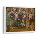Mujer sentada con jarrón de flores - Edgar Degas | Cuadro decorativo de Canvas Lab