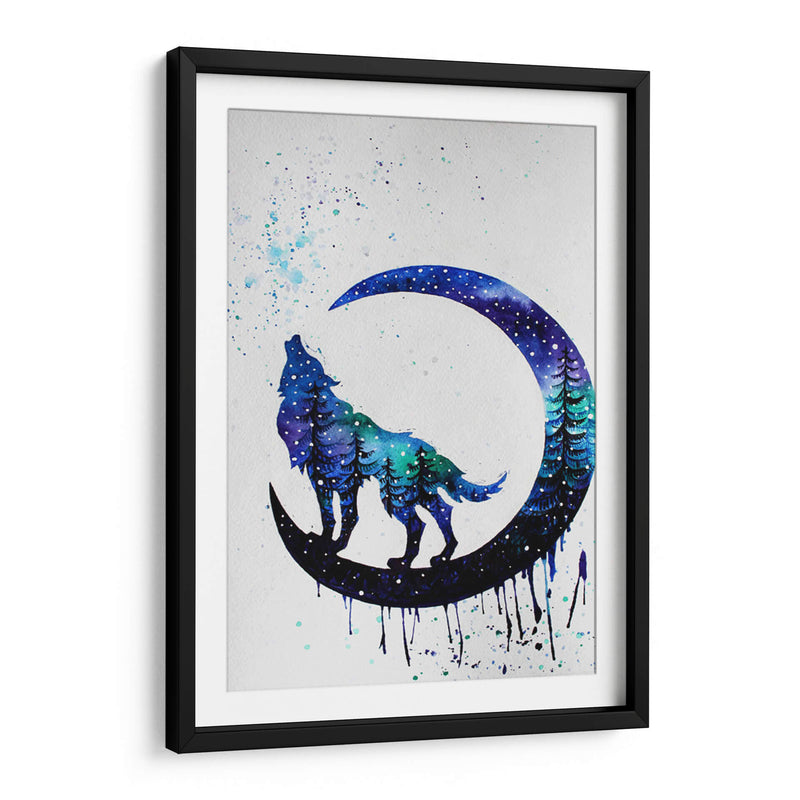 Aullido de acuarela | Cuadro decorativo de Canvas Lab