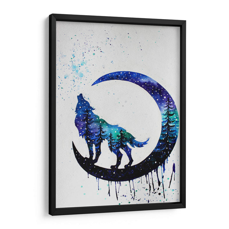 Aullido de acuarela | Cuadro decorativo de Canvas Lab