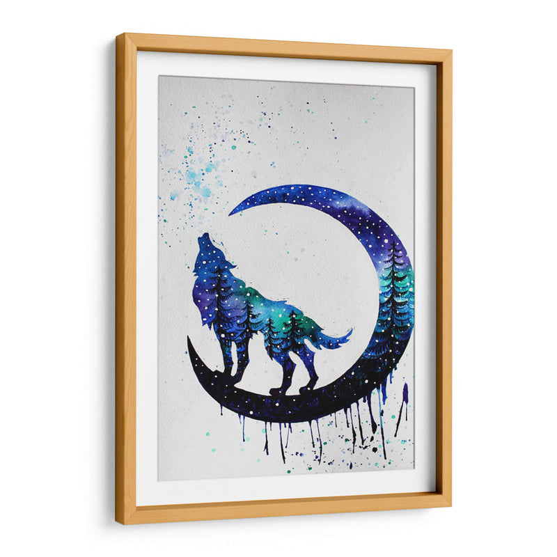 Aullido de acuarela | Cuadro decorativo de Canvas Lab